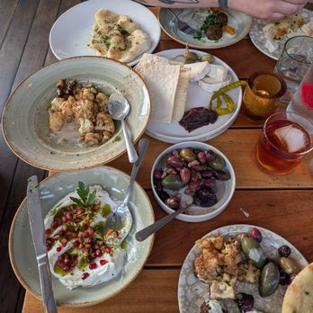 Gypsy Kitchen DC - Crispy cauliflower, bread, labneh, olives, falafel and cheese - Tapas/Small Plates Near Me - Washington, DC, District of Columbia