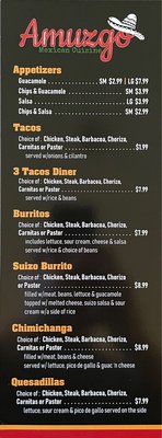 Menu photo 7 Amuzgo Mexican Cuisine Algonquin, IL Menu photo 7 Amuzgo Mexican Cuisine Algonquin, IL