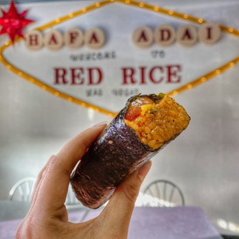 Red Rice - Red Rice Spam Musubi - Barbeque Near Me - Las Vegas, Nevada Red Rice - Red Rice Spam Musubi - Barbeque Near Me - Las Vegas, Nevada