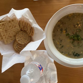 Suzie's - a bowl of soup and crackers - Cafes Near Me - Houston, Texas