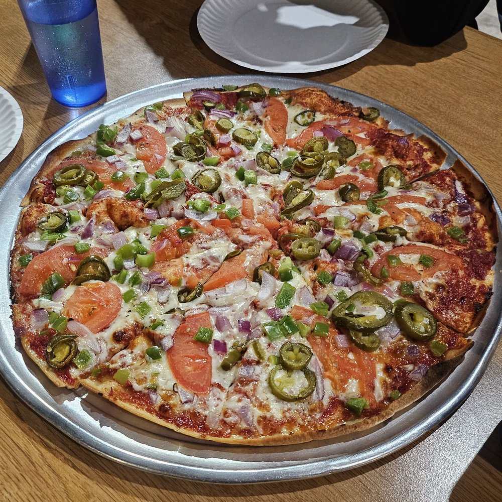 Spicy vegetarian pizza Spicy vegetarian pizza