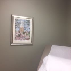 Eastern Shore Family Practice - Print of Rhodes College hanging in the exam room.