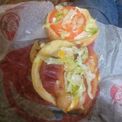 Wendy's - I'd have been happy to wait the extra 10 seconds while they made sure the cheese made it onto the bread.
