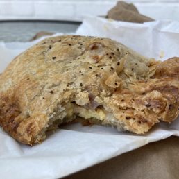 Pork roll, egg, and cheese empanada Pork roll, egg, and cheese empanada