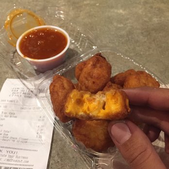 Jim's Steakout - 10 piece Mac and Cheese bites / Mango Habanero sauce - Cheesesteaks Near Me - Buffalo, New York