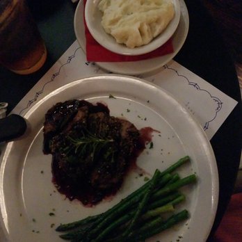 Warehouse No. 1 Restaurant - Peppercorn filet with asparagus and garlic mashed. - Seafood Near Me - Monroe, Louisiana Warehouse No. 1 Restaurant - Peppercorn filet with asparagus and garlic mashed. - Seafood Near Me - Monroe, Louisiana