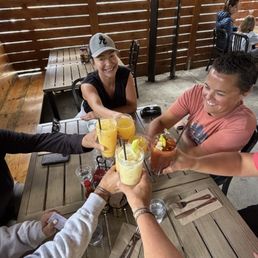 Cheers with cocktails: Funshine, Good Luck, 3 Little Bears and Mimosas. Delicious