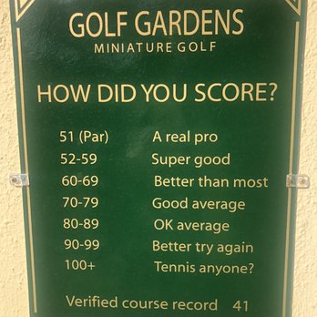 Golf Gardens - How did you do? - Mini Golf Near Me - Avalon, California