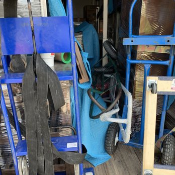 The Moving Company - This is a metal dolly up against my wife Pottery Barn shelving unit. Unreal. - Movers Near Me - Boerne, Texas The Moving Company - This is a metal dolly up against my wife Pottery Barn shelving unit. Unreal. - Movers Near Me - Boerne, Texas