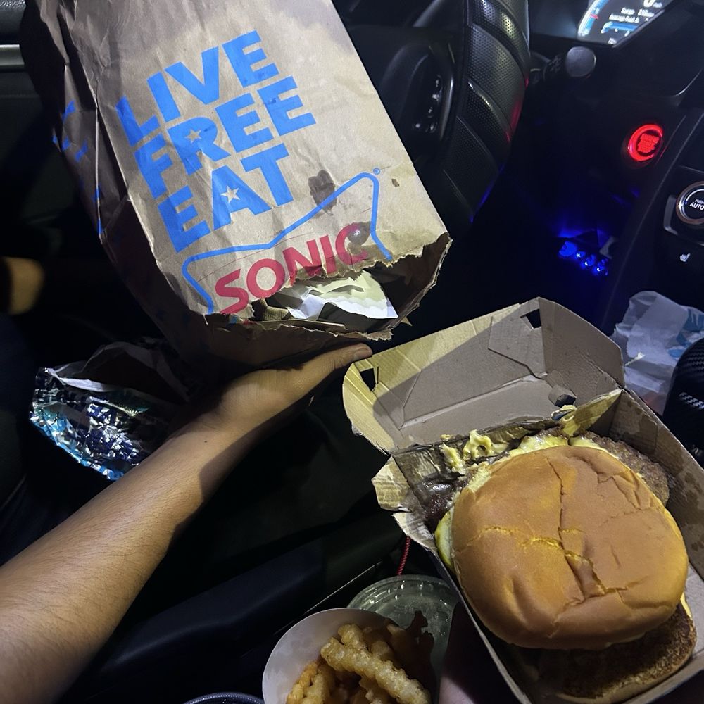 Burger and bag Burger and bag