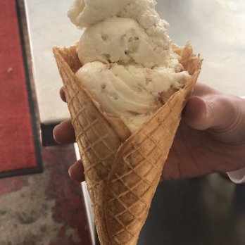 Red Barn Creamery - Butter pecan in a homemade waffle cone - Candy Stores Near Me - Show Low, Arizona Red Barn Creamery - Butter pecan in a homemade waffle cone - Candy Stores Near Me - Show Low, Arizona