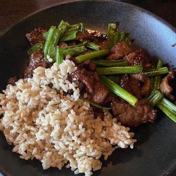 P.F. Chang's - Mongolian Beef with brown rice. Bland & unpleasant. - Asian Fusion Near Me - Rancho Mirage, California