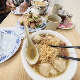 Beef stew won ton not noodle and salt pepper chicken wings Beef stew won ton not noodle and salt pepper chicken wings