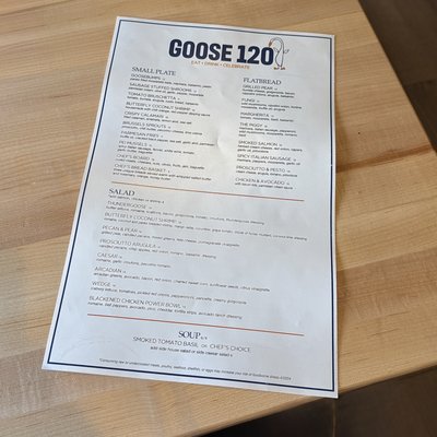 Menu photo 3 Goose120 Omaha, NE