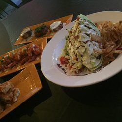 Eleven80 Eatery - Mini chicken & waffle, gochujang shrimp, bistro tender medallions and the southern wedge