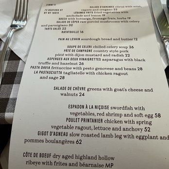 Zimmi's - Menu (5/24/2025) - American Near Me - New York, New York