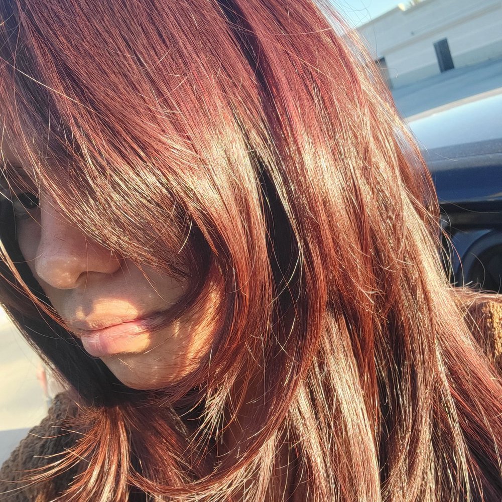 The Shear Lounge - This is what I got. Very red where is the brown? - Hair Stylists Near Me - Downey, California