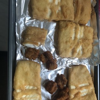 Halibut House Fish and Chips - Halibut fish and ridiculously small portion of calamari...not worth $9 - Fish & Chips Near Me - Markham, Ontario