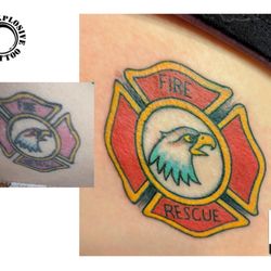 Explosive Ink Tattoo - Re-work it and bring it back to life.
OR
When a tattoo isn't wanted, cover it with something that is!