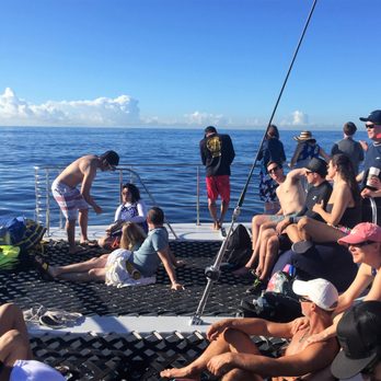 Makani Catamaran - Some space to stretch out on the netted lounge area in front - Boating Near Me - Honolulu, Hawaii