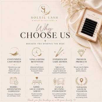 Soleil Lash - Eyelash Service Near Me - Fullerton, California Soleil Lash - Eyelash Service Near Me - Fullerton, California