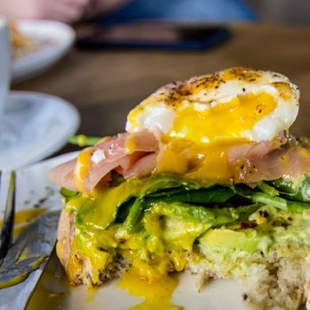 Caffeine Roasters - Tastes as good as it looks. Egg was perfectly poached. - Coffee Roasteries Near Me - Tampa, Florida