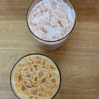 Swedish Hill - iced chai and iced vanilla latte w oat milk - Cafes Near Me - Austin, Texas Swedish Hill - iced chai and iced vanilla latte w oat milk - Cafes Near Me - Austin, Texas