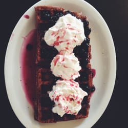 Tia B's La Waffleria - Blue corn lavender waffle