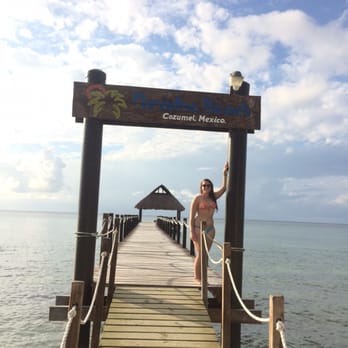 Paradise Beach - The small pier - Mexican Near Me - Cozumel, ROO Paradise Beach - The small pier - Mexican Near Me - Cozumel, ROO