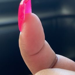 Nails breaking because it's poorly done. Nails breaking because it's poorly done.