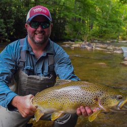 Freestone River Anglers - Jesse with a stud of a brown trout!