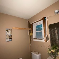 Legacy Construction Company - This pic  shows  exterior storm damage to the exterior wall in amber