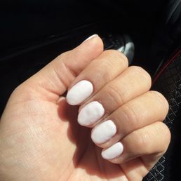 Lumpy builder gel manicure