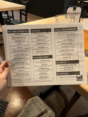 Menu photo 8 Upland Brewing Company Indianapolis, IN
