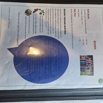 Asian Vegan Bistro - Menu - Vegan Near Me - Bakersfield, California
