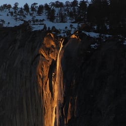 Yosemite Area Regional Transportation System - Horsetail Falls / El Capitan.. I took this a few years ago.
