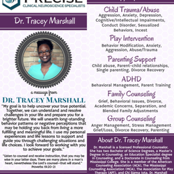 Precise Clinical Neuroscience Specialists - Tracey Marshall, Ph.D., LPC (Child & Adolescent Therapy)