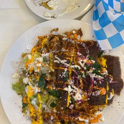 Chania Greek Restaurant - Gyro lunch plate with added chicken