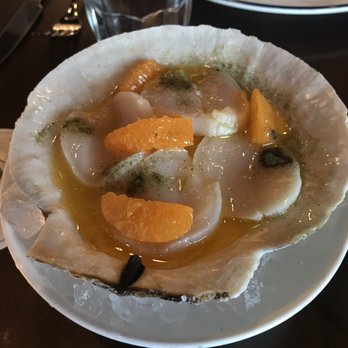 Bar Mezzana - Live Sea Scallops Crudo - Italian Near Me - Boston, Massachusetts Bar Mezzana - Live Sea Scallops Crudo - Italian Near Me - Boston, Massachusetts