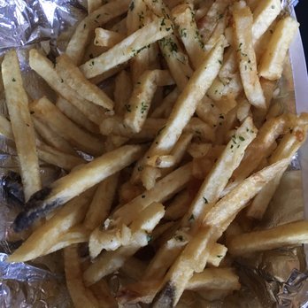 Teabo Café - Disappointed. Fries look old and look at the black tip of the fries. - Cafes Near Me - Davis, California