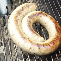 The Best Little Pork Shoppe - BBQing Garlic Pork Sausage