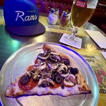 Raffallo's Pizza - My one slice with pepperoni, black olives, and mushrooms. - Pizza Near Me - Los Angeles, California