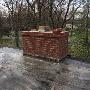 St. John Chimney Sweeps - During: Tear Down, Rebuild, Reline, Re-flash in Copper, Re-coat Roof. - Chimney Sweeps Near Me - Pennington, New Jersey