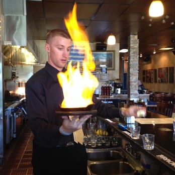 Demitris Taverna - Flamed saganaki - Greek Near Me - Livermore, California