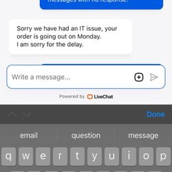 The HDTV Spot - Finally, contact asking about a status.