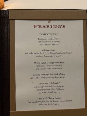 Menu photo 6 Fearing's Restaurant Dallas, TX