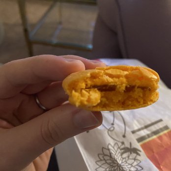 Praline Bakery - Apricot macaron (overly sweet jam inside and bland dough) - Bakeries Near Me - Washington, DC, District of Columbia Praline Bakery - Apricot macaron (overly sweet jam inside and bland dough) - Bakeries Near Me - Washington, DC, District of Columbia