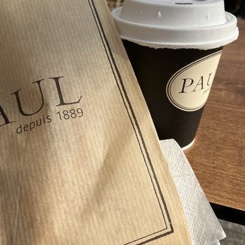 Paul - Watch out for pigeons on the terrace seats - Bakeries Near Me - Paris, 75 Paul - Watch out for pigeons on the terrace seats - Bakeries Near Me - Paris, 75