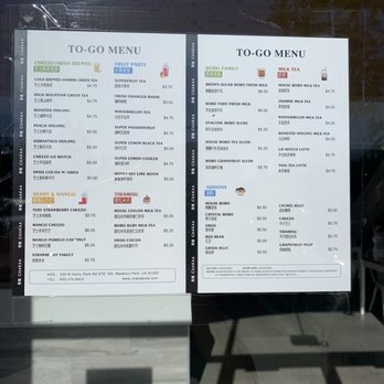Chakaa Tea Cafe - menu - Bubble Tea Near Me - Thousand Oaks, California