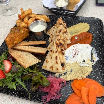 Poseidon on the Beach - Appetizer Platter Tuna Calamari Brie - Seafood Near Me - Del Mar, California Poseidon on the Beach - Appetizer Platter Tuna Calamari Brie - Seafood Near Me - Del Mar, California